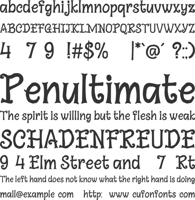 Centul Spooky Trial font preview