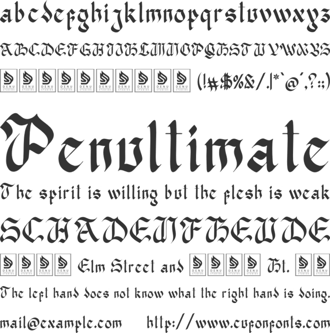 Nowdart font preview