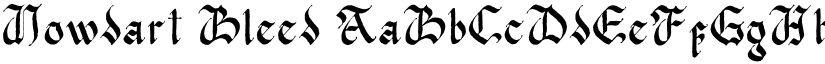 Nowdart Bleed font