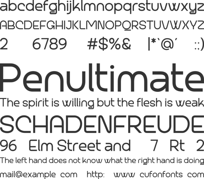 Imgrow Trial font preview