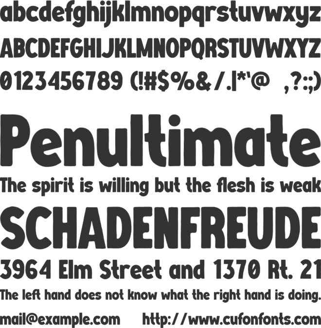 SPEARHEAD font preview