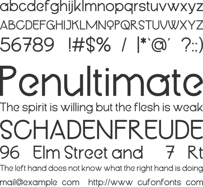 Qaltyger Trial font preview