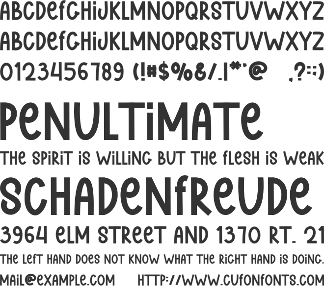 February Grinch font preview