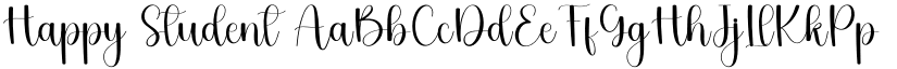 Happy Student font