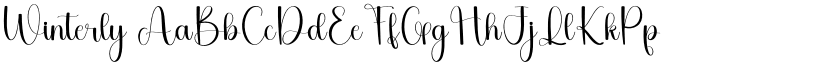 Winterly font