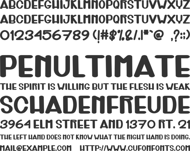 People Outline font preview