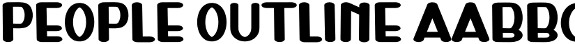 People Outline font