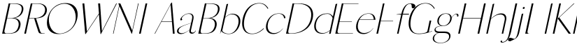BROWNI font