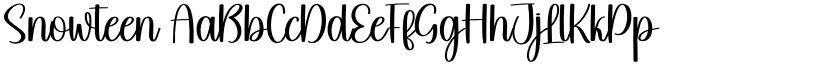 Snowteen font