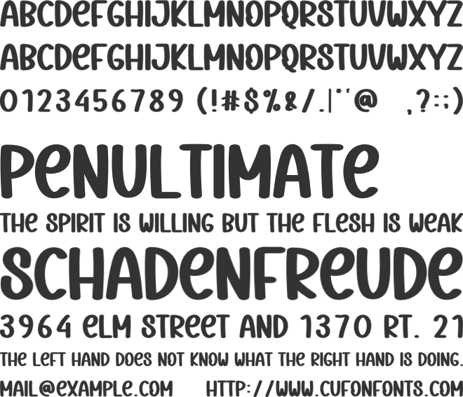 Baby Boho font preview