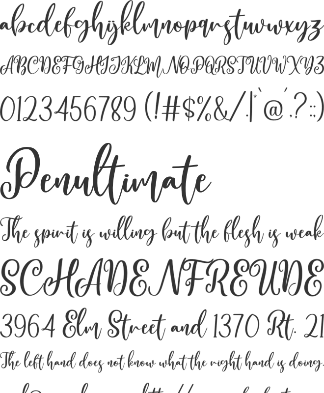 Wonderful Christmas Mada font preview