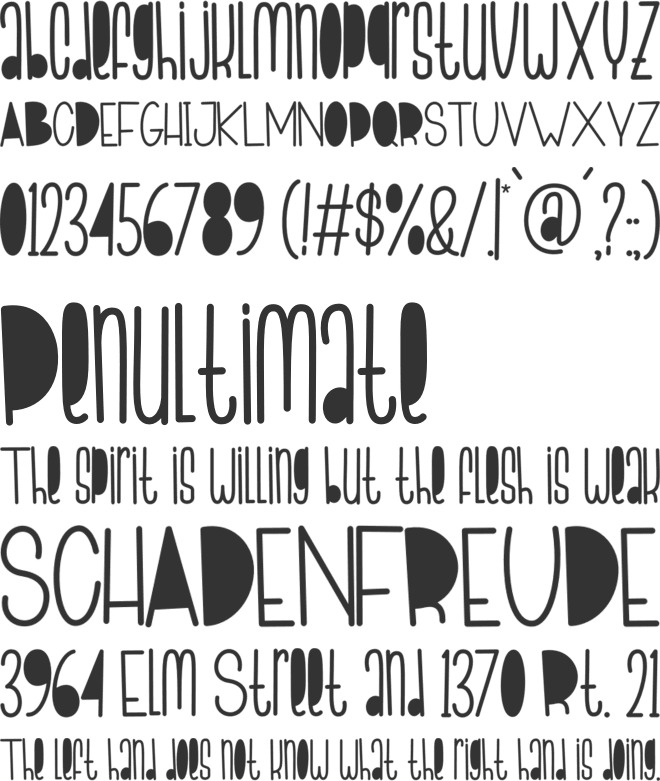 Snowy Vacation Solid font preview