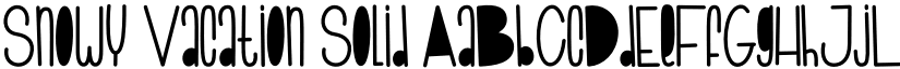 Snowy Vacation Solid font