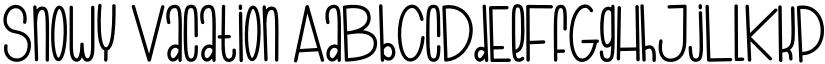 Snowy Vacation font