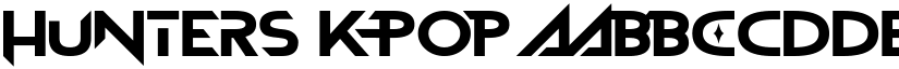 Hunters K-Pop font download
