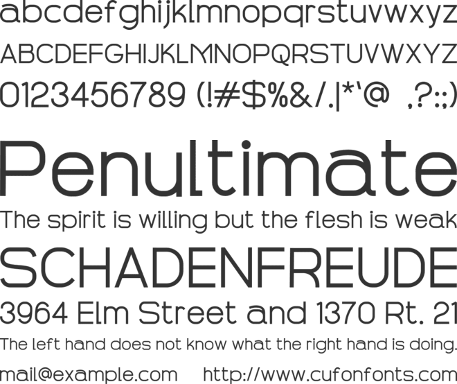 iMuch font preview