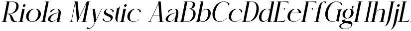 Riola Mystic font