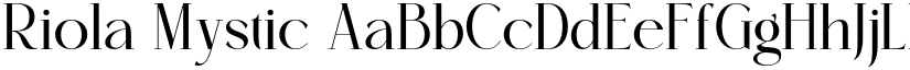 Riola Mystic font
