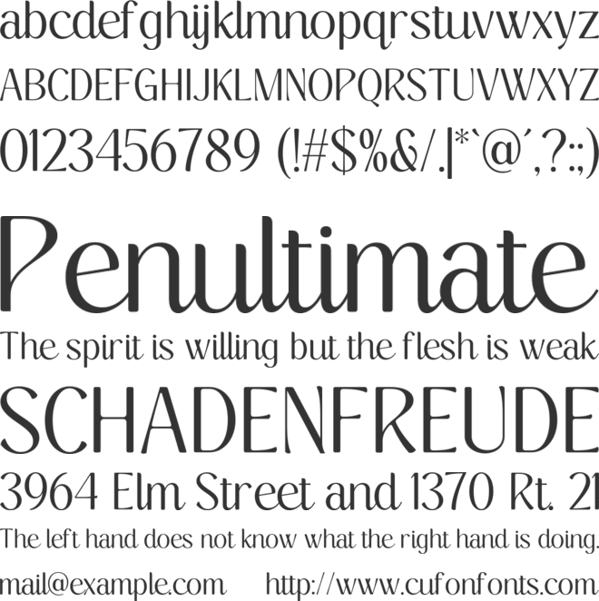 Bellamora Free Personal Use font preview