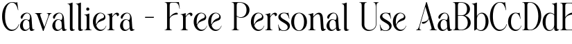 Cavalliera - Free Personal Use font