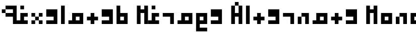 Pixelated Mirage Alternate Mono Regular font