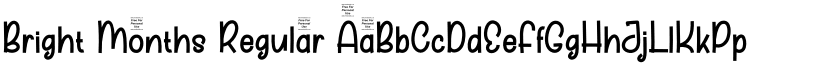 Bright Months Regular font