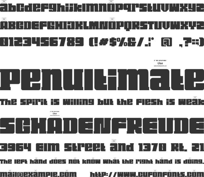 Raymond Koberto font preview