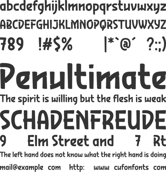 TEBINORK Trial font preview