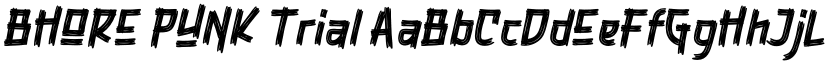 BHORE PUNK Trial font