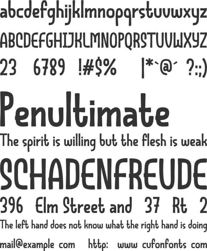 BADOCKERY Trial font preview