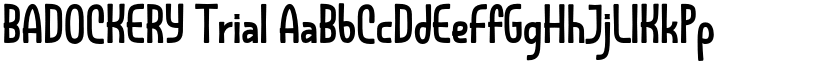 BADOCKERY Trial font download
