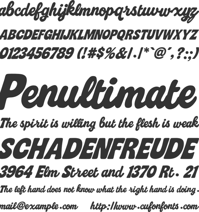 Peachy Rebels font preview