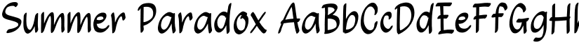 Summer Paradox font