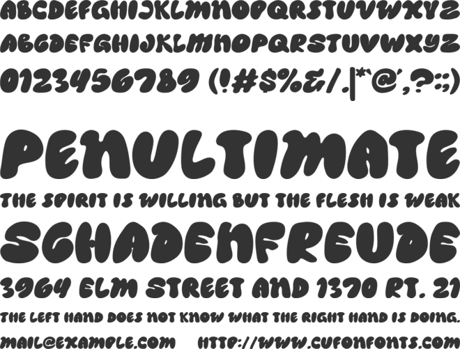 Wobbble font preview