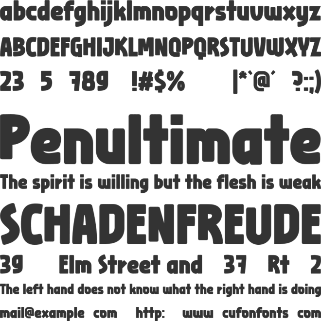 Runxa Trial font preview