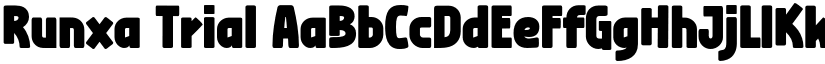 Runxa Trial font