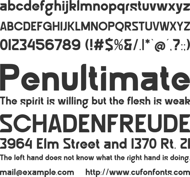 Asgrike font preview