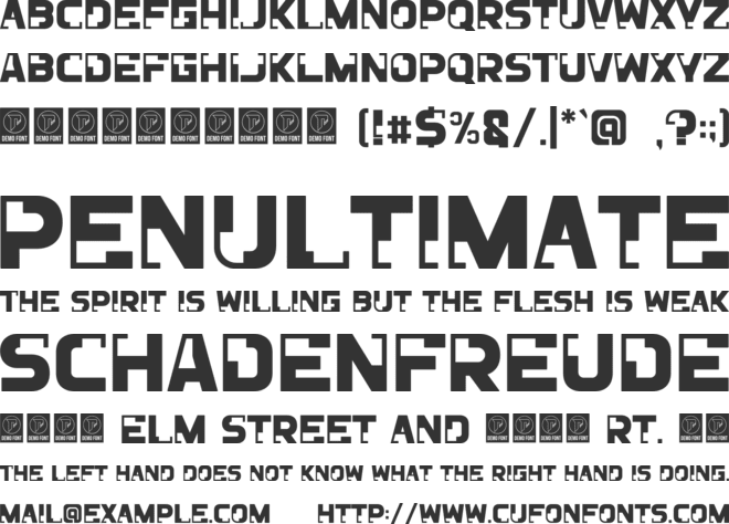 Lifters font preview