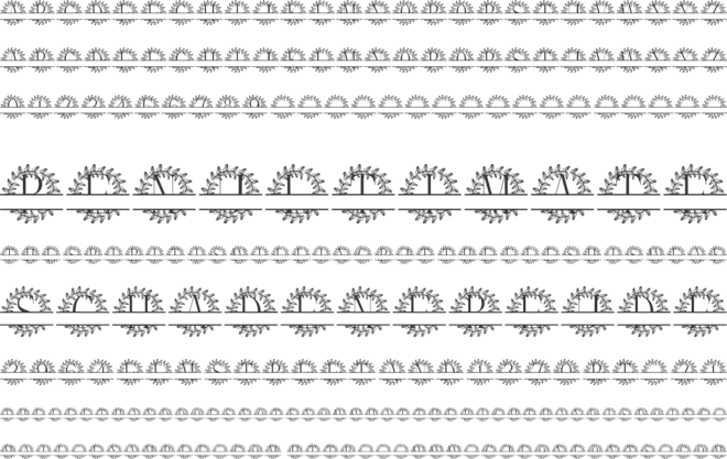 Floralith Split Monogram font preview