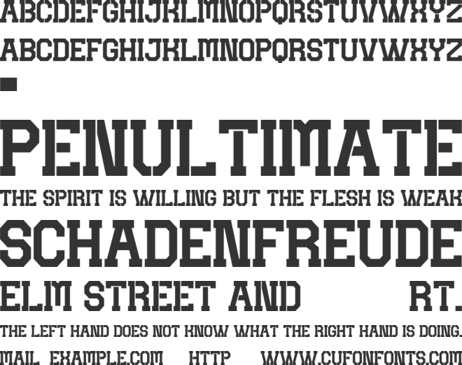 BEST DUNK font preview