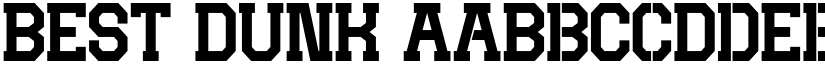 BEST DUNK font