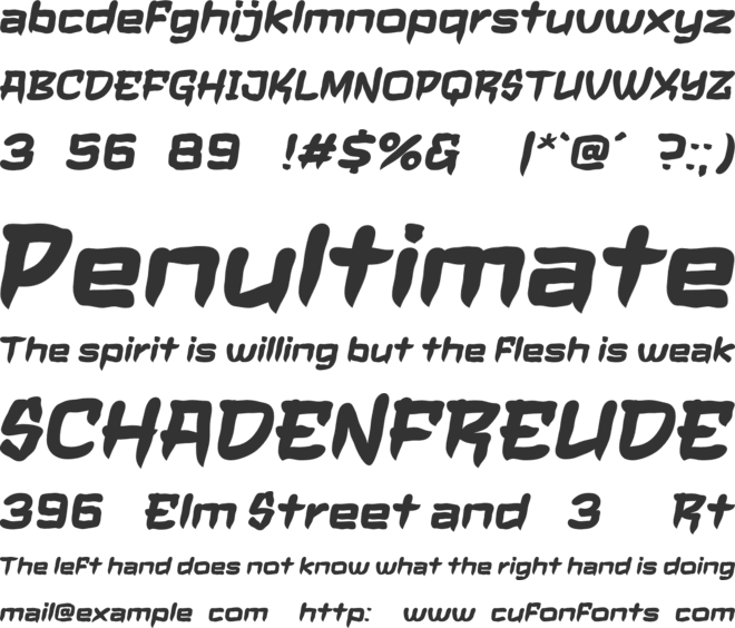 Droken Trial font preview