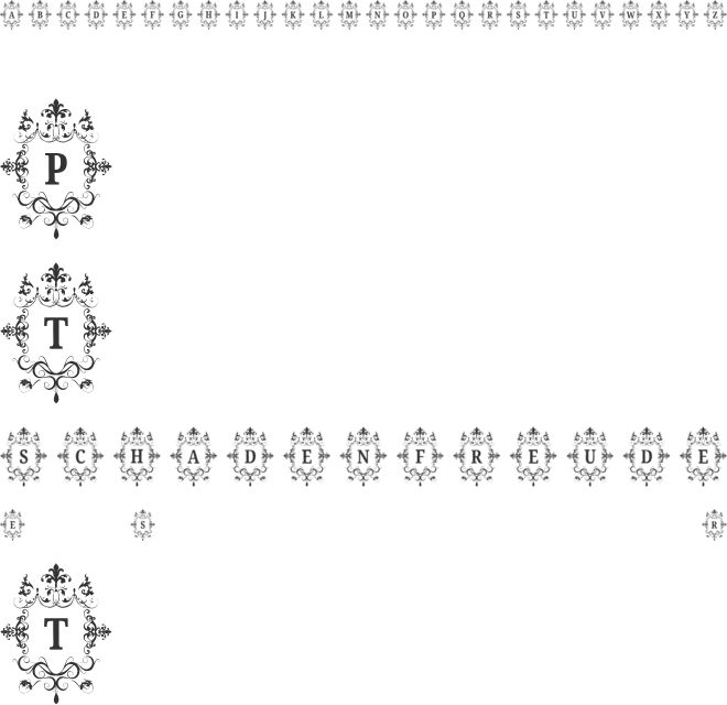 SHABBY CHIC FLOURISHES MONGRAMS font preview