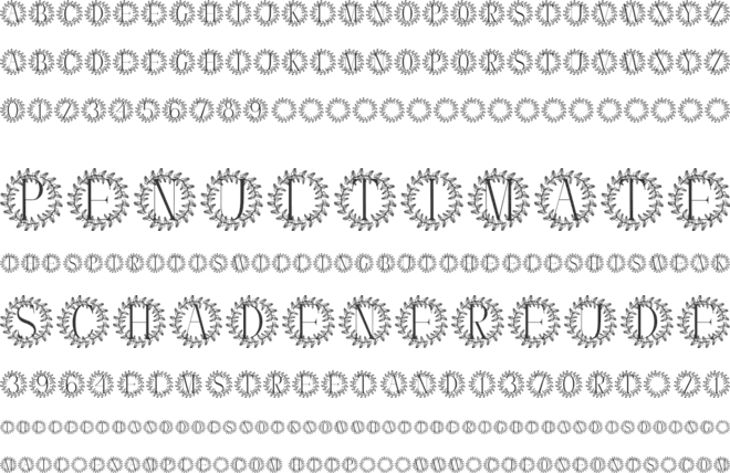 Floralith Monogram font preview
