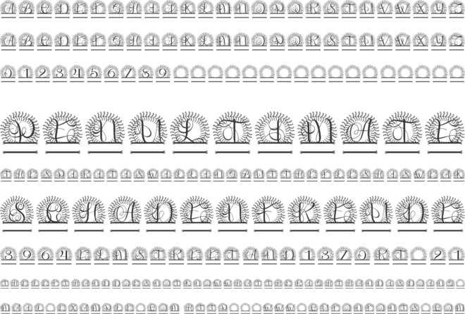 Cresverde Split Monogram font preview