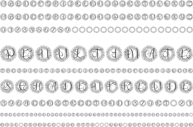 Cresverde Monogram font preview