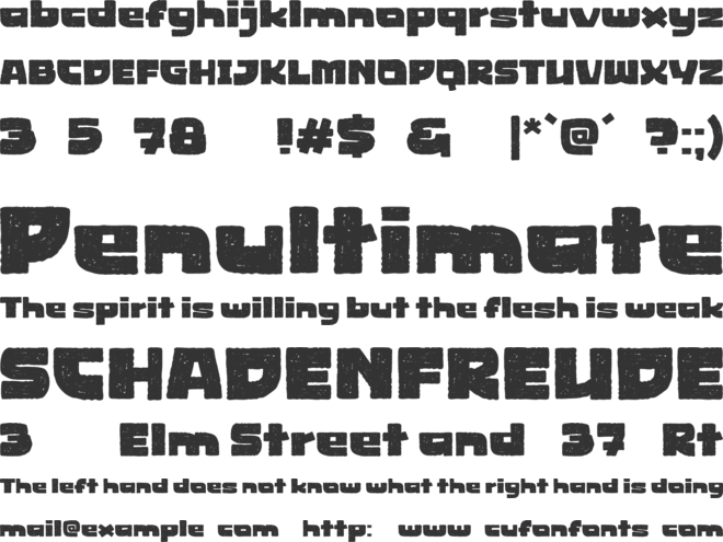 KONG BUFAR Trial font preview