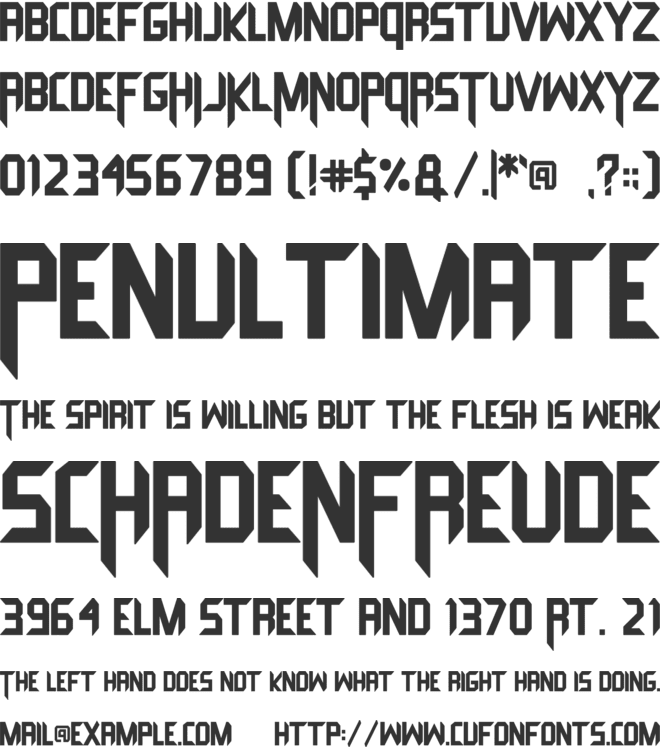 The Beast font preview
