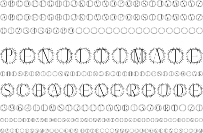 Frondora Monogram font preview