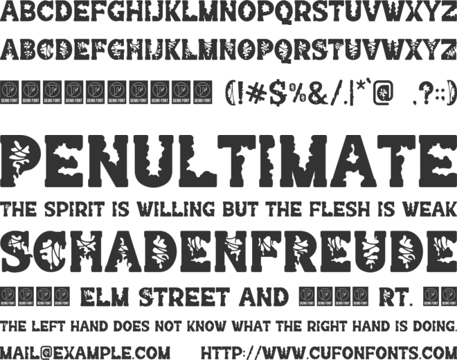 INFECTION font preview
